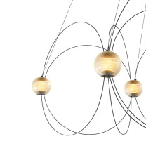 DCW Editions Munari 8 LED Suspension Light Black Close Up