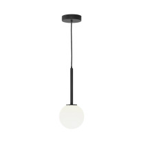 Astro Tacoma Pendant Matt Black Tacoma Glass white opal