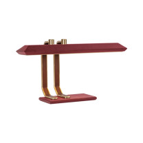Bert Frank Rinato LED Table Lamp Brushed Brass Red
