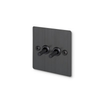 Buster and Punch 2G Modular Toggle Switch - Linear, Smoked Bronze