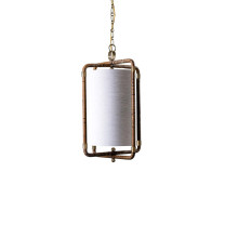 Porta Romana Holden Lantern Pendant with Brown Cane