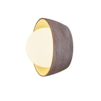 Hollis + Morris Berm Orb LED Sconce - White Oak