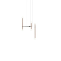 Hollis + Morris Molecule Chandelier - 1Y, White Oak/Stainless Steel