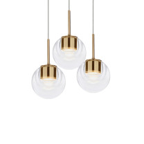 KDLN Dew 3 LED Suspension Light Brass