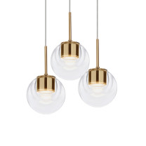 KDLN Dew 3 LED Suspension Light Brass