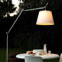Artemide Architectural Tolomeo Paralume Outdoor LED Floor Lamp Lifestyle Garden