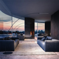 Fontana Arte Yumi LED Floor Lamp Lifestyle Hotel