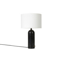 Gubi Gravity Table Lamp Black Marble White Small