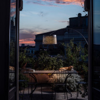 Greige Foscarini Twiggy Grid LED Floor Lamp