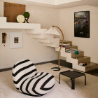 Gubi Timberline Floor Lamp Lifestyle Armchair