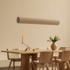 Audo Copenhagen Hashira Linear Suspension Over Dining Table