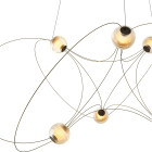 DCW editions Munari 6 LED Suspension Light Gold Close Up