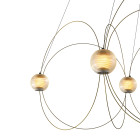DCW Editions Munari 8 LED Suspension Light Gold Close Up