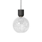 Ferm Living Collect Bell Socket Pendant Glass Sphere Black Casca