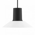 Zero Compose Pendant with Glass Shade Large Black White