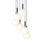 Nuura Miira 6 Large Suspension - Rock Grey, Opal Glass