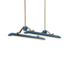 Bert Frank Rinato LED Linear Pendant Brushed Brass Blue