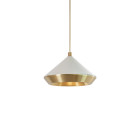 Bert Frank Shear Pendant XL Brushed Brass White