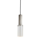 J. Adams Flume 80 Pendant Satin Nickel - Clear Glass