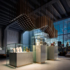 Axolight Virtus LED Suspension Cluster in Commercial Setting