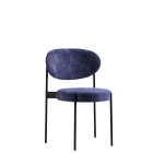 Verpan Series 430 Chair Blue Pattern Black Frame