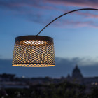 Greige Shade of Foscarini Twiggy Grid LED Floor Lamp