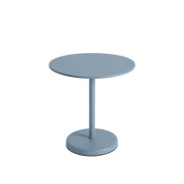 Muuto Linear Steel Café Table Round Pale Blue