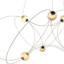 DCW editions Munari 6 LED Suspension Light Gold Close Up