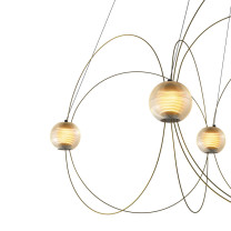 DCW Editions Munari 8 LED Suspension Light Gold Close Up