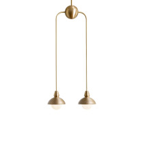 Bert Frank Eos Pendant Drop 2 Long Brushed Brass