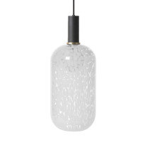 Ferm Living Collect Low Socket Pendant Glass Tall Black Casca