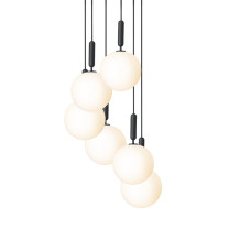 Nuura Miira 6 Large Suspension - Rock Grey, Opal Glass