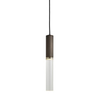 J. Adams Flume 50 Pendant Bronze - Clear Glass