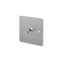 Buster + Punch 1G Toggle Switch - Linear, Steel