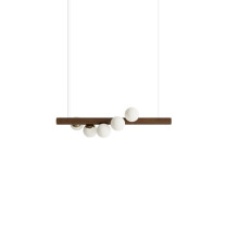 Hollis + Morris Willow Horizontal Pendant - Small, Walnut