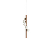 Hollis + Morris Willow Vertical Pendant - Small, Walnut