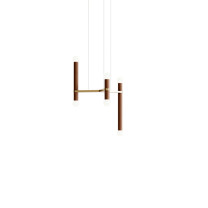 Hollis + Morris Molecule Chandelier - 1/Y Walnut/Brass
