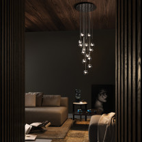 KDLN Dew 3 LED Suspension Light in Living Room