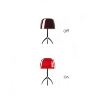 Foscarini Lumiere Table Lamp - Small, Cherry Red / Black Chrome