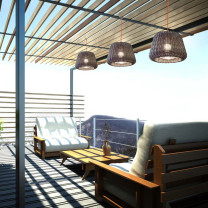 Panzeri Ralph LED Pendant Light Lifestyle Decking