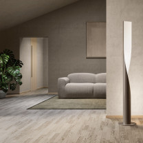KDLN Evita Floor Lamp Dove Grey in Living Room