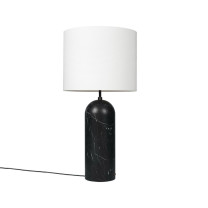 Gubi Gravity XL Floor Lamp Black Marble White Low
