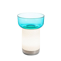 Artemide Bontà Portable LED Table Lamp - Turquoise Bowl