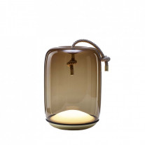 Brokis Knot Portable LED Lamp Large Brown & Brass