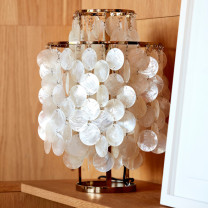 Verpan Fun 2TM Table Lamp Brass on Shelf