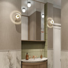 Tom Dixon Stone LED Wall Lights in Bathroom
