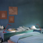 Oluce Calamaio LED Table Lamp Lifestyle Bedroom