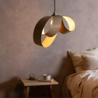 Tom Raffield Verso Pendant Oak Above Bed