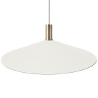 Ferm Living Collect Low Socket Pendant Angle Brass White