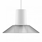 Zero Compose Pendant with Glass Shade Large White Clear